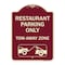 Signmission Restaurant Parking Tow-Away Zone W/ Car Tow Graphic Heavy-Gauge Alum Sign, 24" x 18", BU-1824-22978 A-DES-BU-1824-22978 - alternate 1